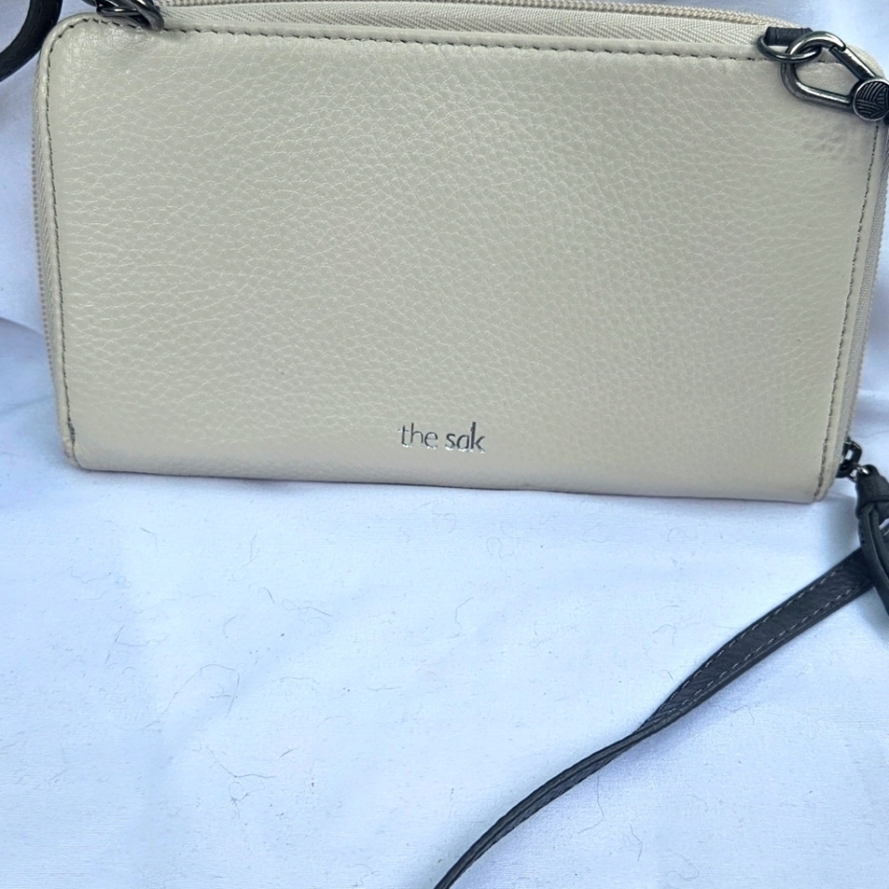 THE SAK Leather Crossbody/Shoulder Purse Wallet Tricolor - Picture 6 of 7